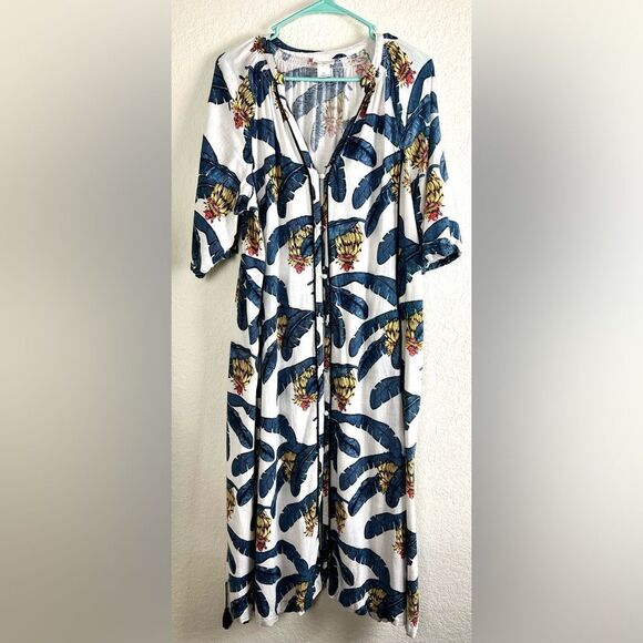 Desmond & Dempsey X H&M Banana Leaves Tropical Linen Dress - Picture 6 of 11